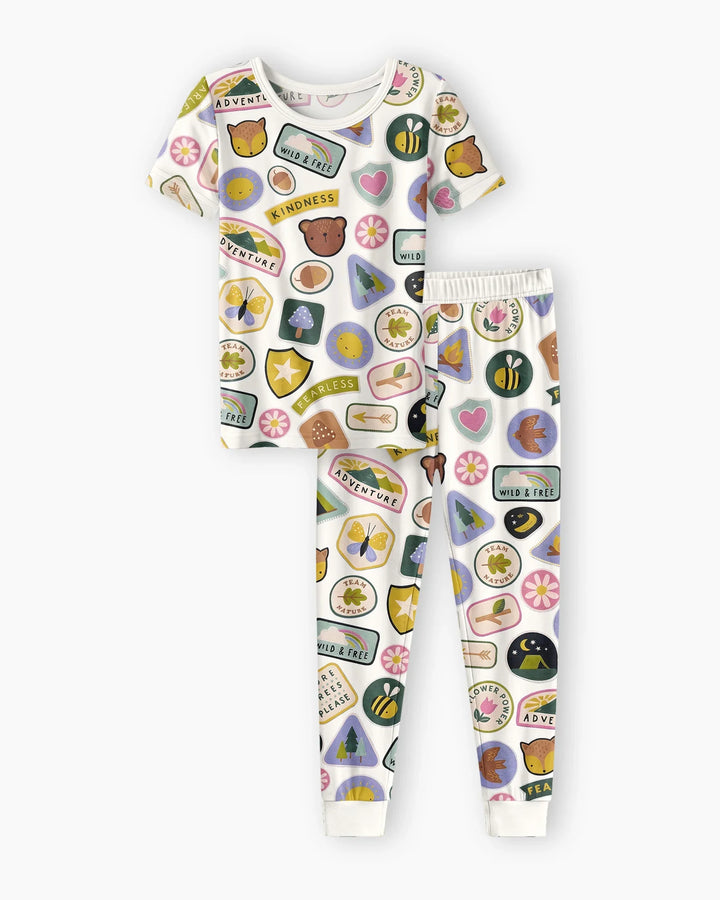 Little Explorer Bamboo Two Piece Short Sleeve Pajama Set