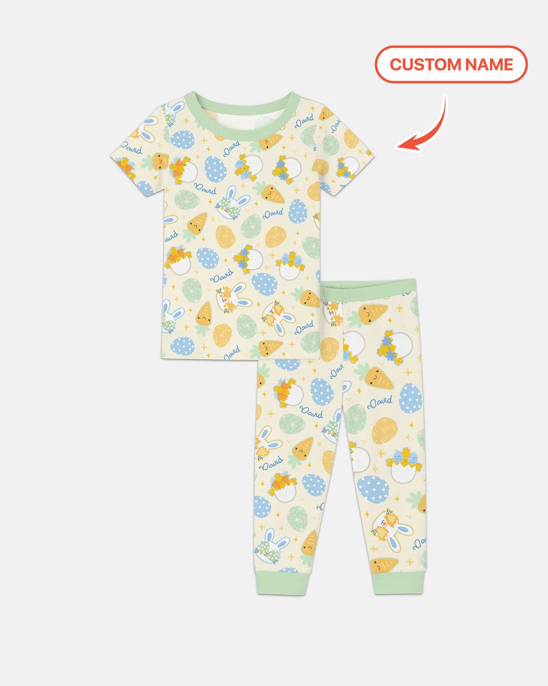 Retro Easter Two Piece Short Sleeve Pajama Set