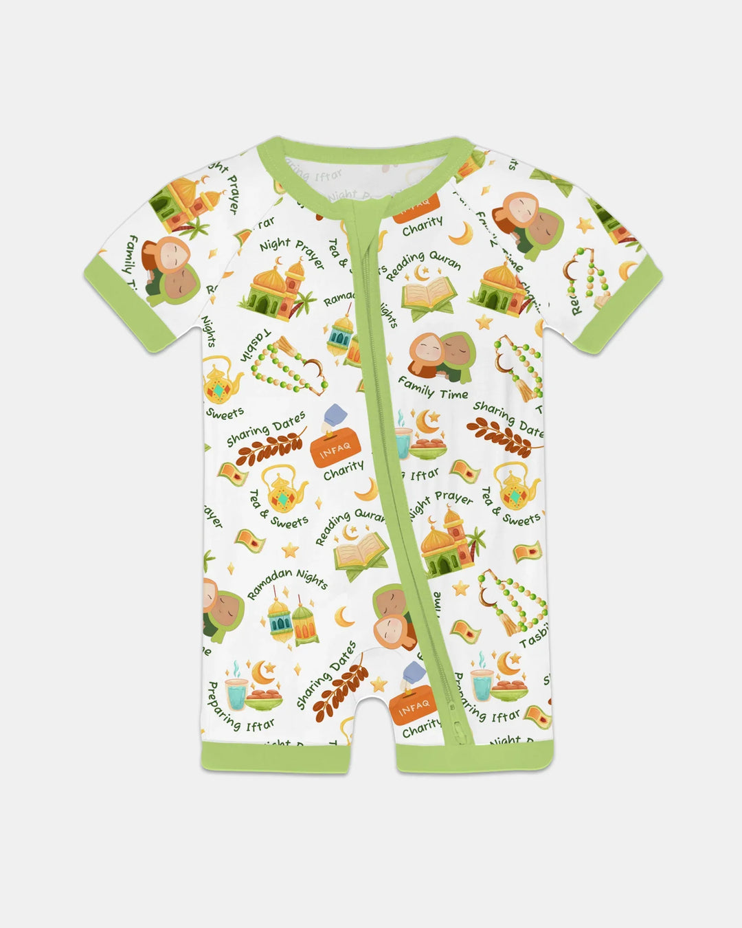 Ramadan Mubarak Matching Family Shorty Zippy