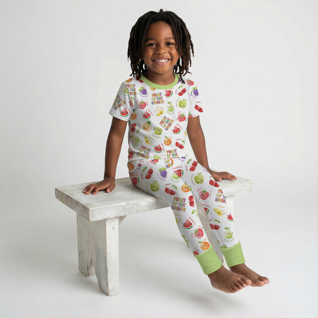 Fruit of the Spirit Two Piece Short Sleeve Pajama Set