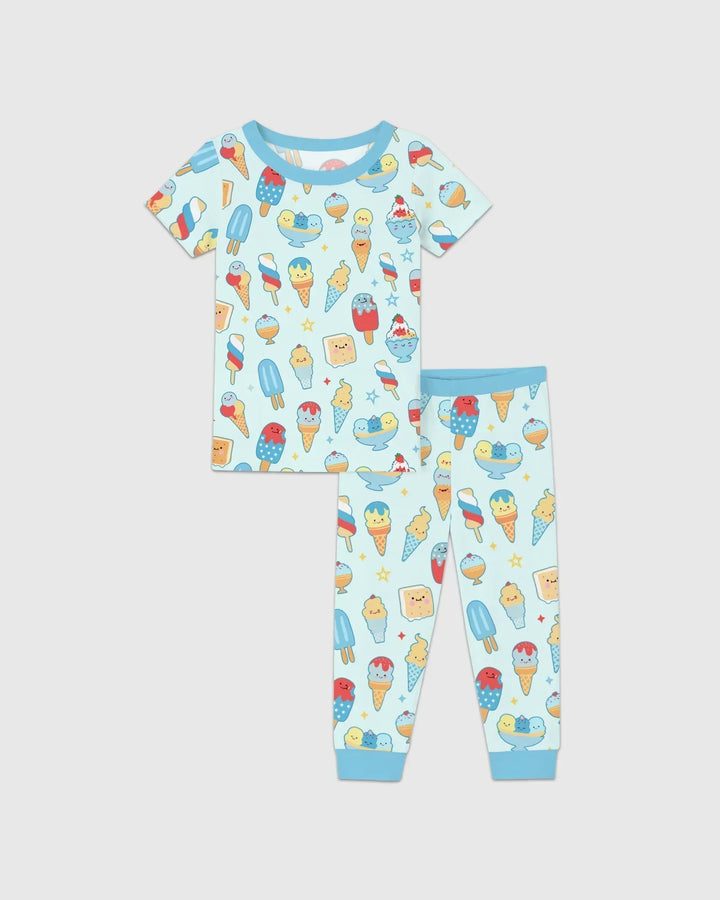 American Ice cream Two Piece Short Sleeve Pajama Set