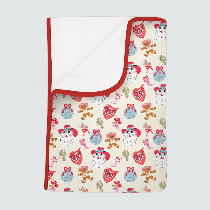 Lovely Western Christmas Girl Toddler Blanket
