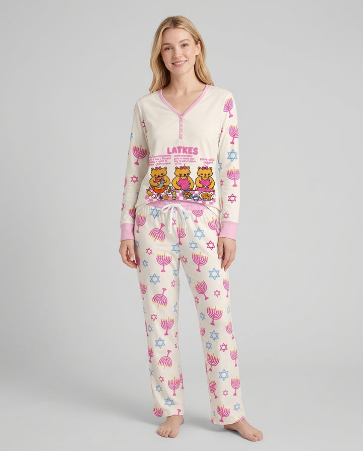 Latkes Recipe Bamboo Women Pajama Set