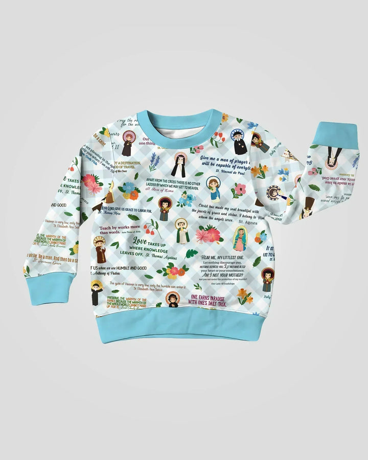 Catholic Saint Quotes Bamboo Crewneck Sweatshirt
