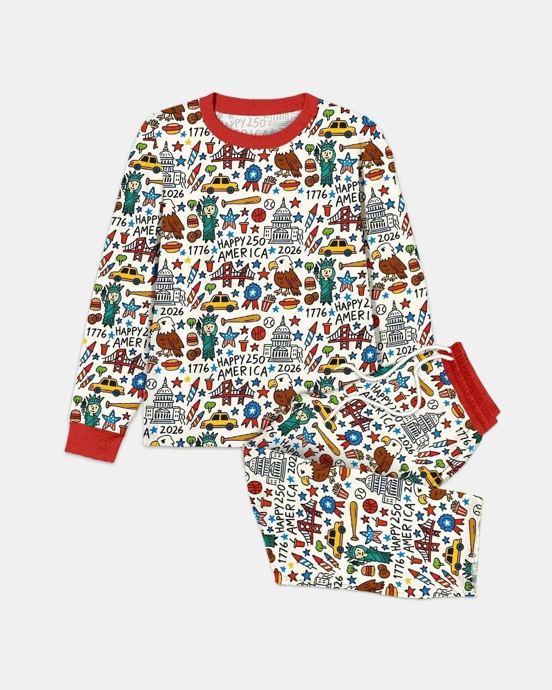 Doodle America 250th Anniversary Family Bamboo Men's Pajama Set