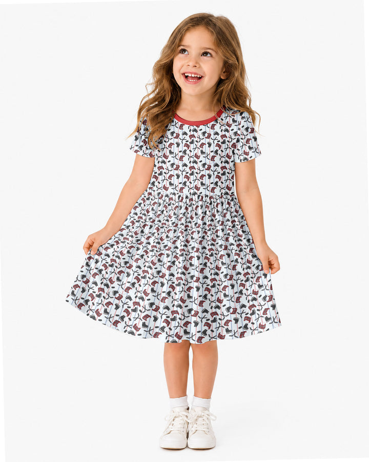 Hockey Rink Bamboo Twirl Dress