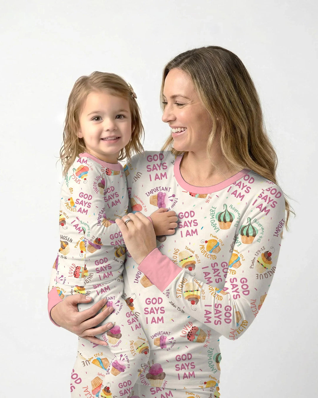 Cute Cupcake God Says I Am Bamboo Women Pajama Set