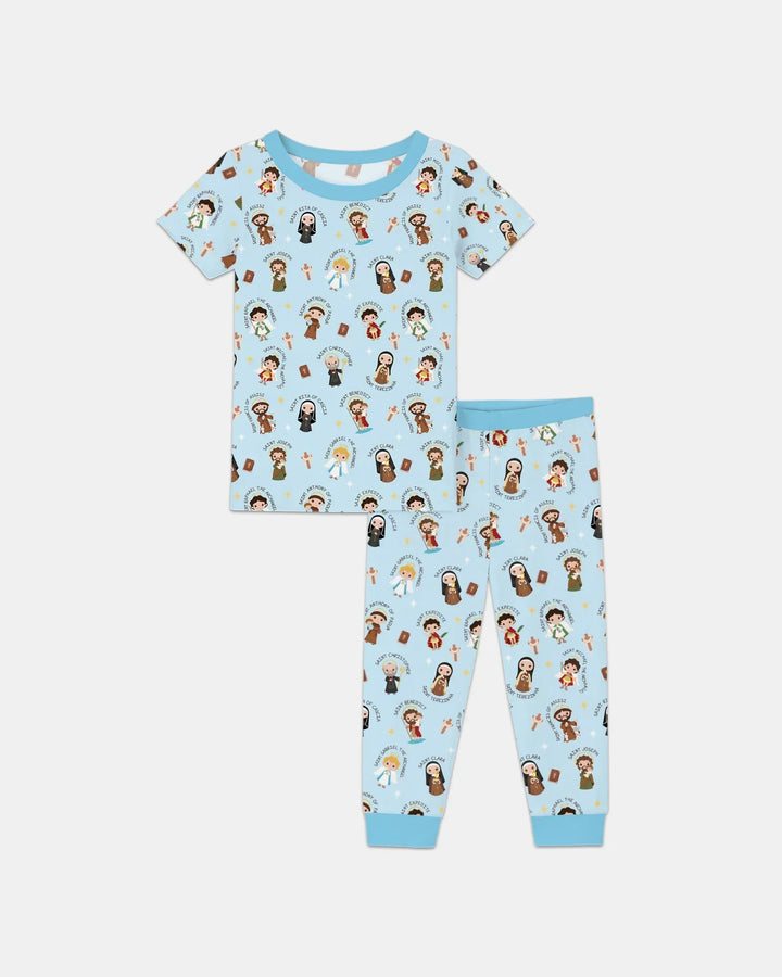 Saints in the Clouds Two Piece Short Sleeve Pajama Set