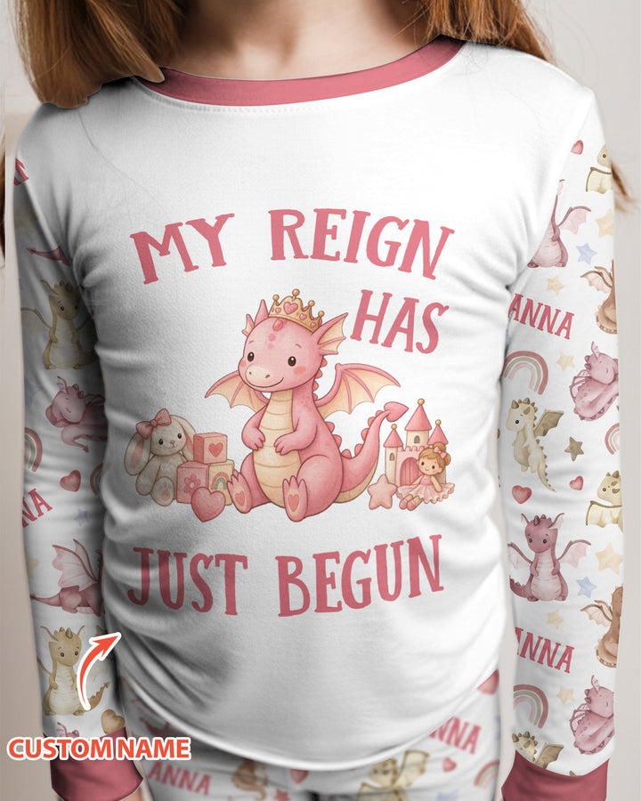 My Reign Has Just Begun Custom Name Bamboo Two Piece Long Sleeve Pajama Set