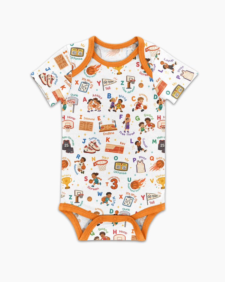 Basketball Alphabet Bamboo Bodysuit