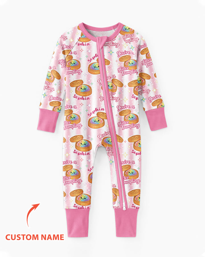 Personalized You're Glitter Dumpling Bamboo Convertible Zippy