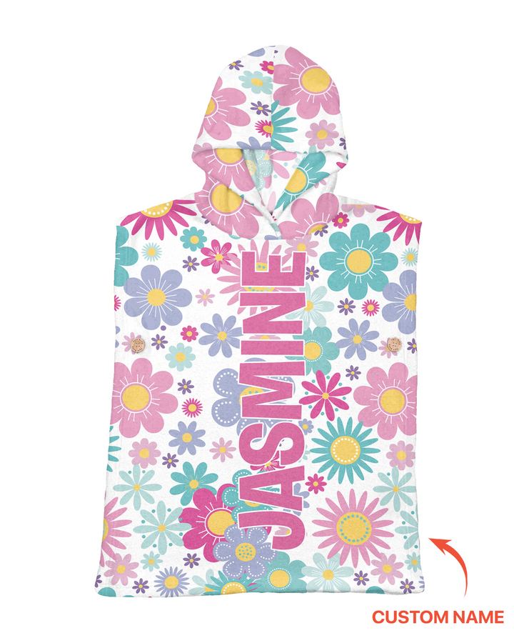 Pretty Pattern Bamboo Swim Poncho