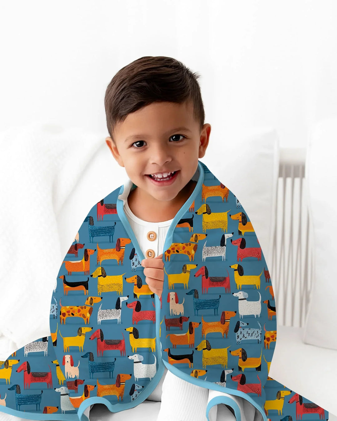 Whimsical Dachshund Bamboo Blanket