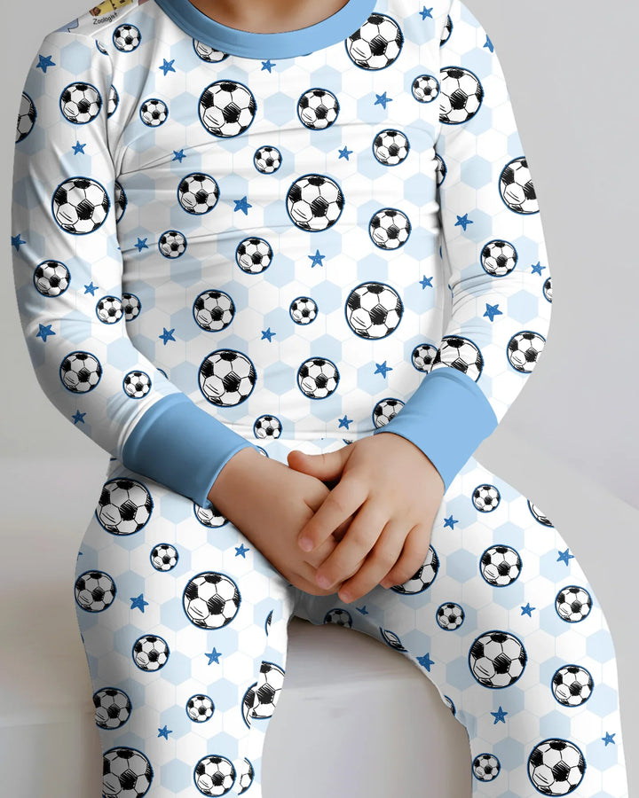 Goal Squad Family Matching Bamboo Two Piece Long Sleeve Pajama Set