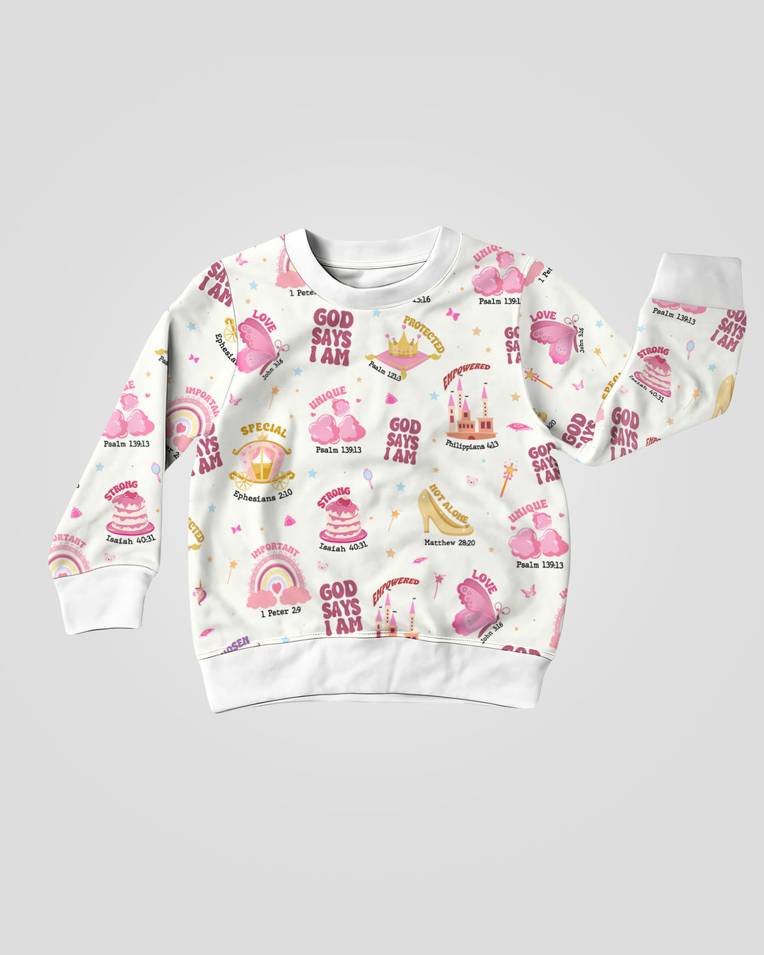 God Says I Am Girl Crewneck Sweatshirt