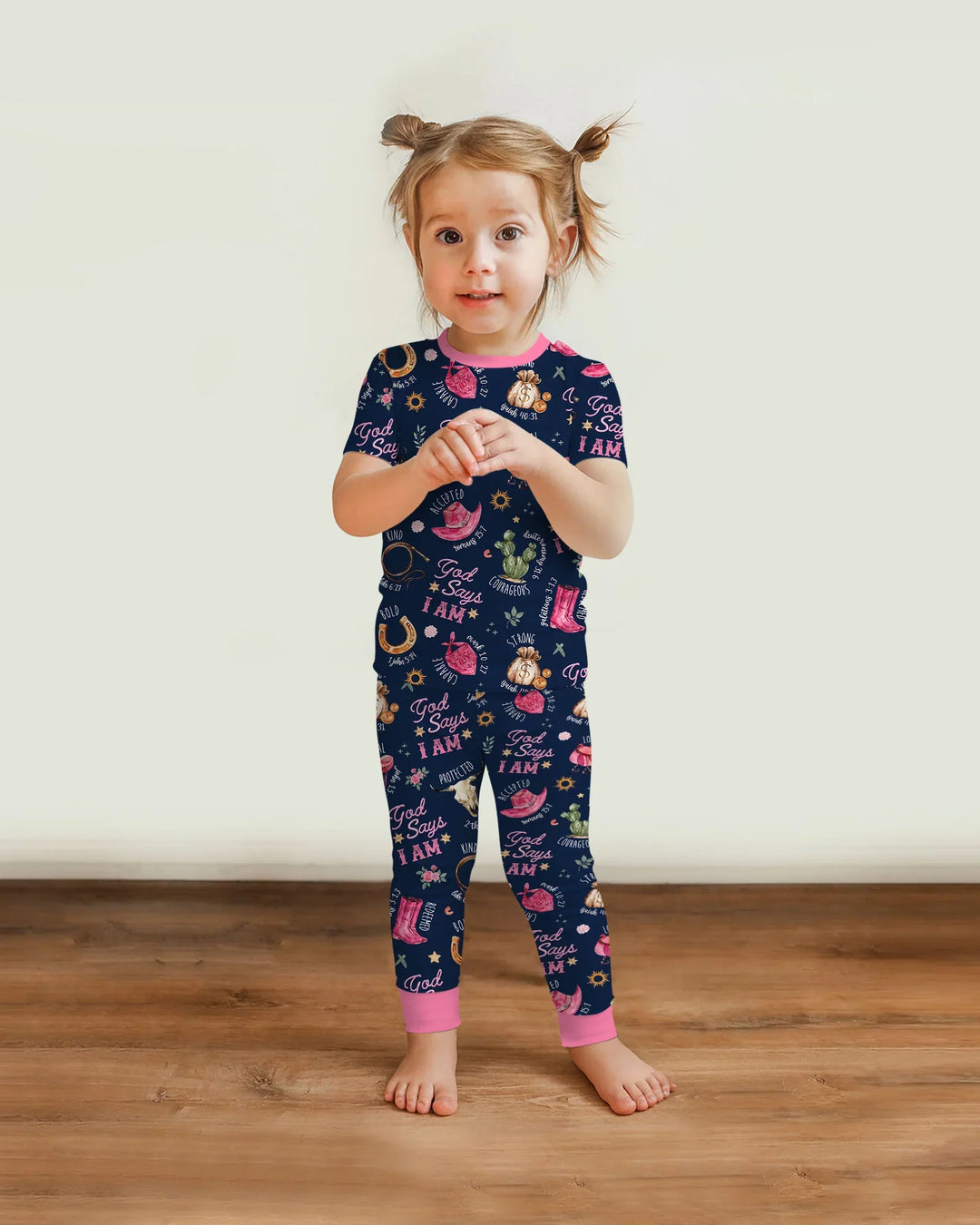 Zweiteiliges, kurzärmliges Pyjama-Set mit Marienkäfern