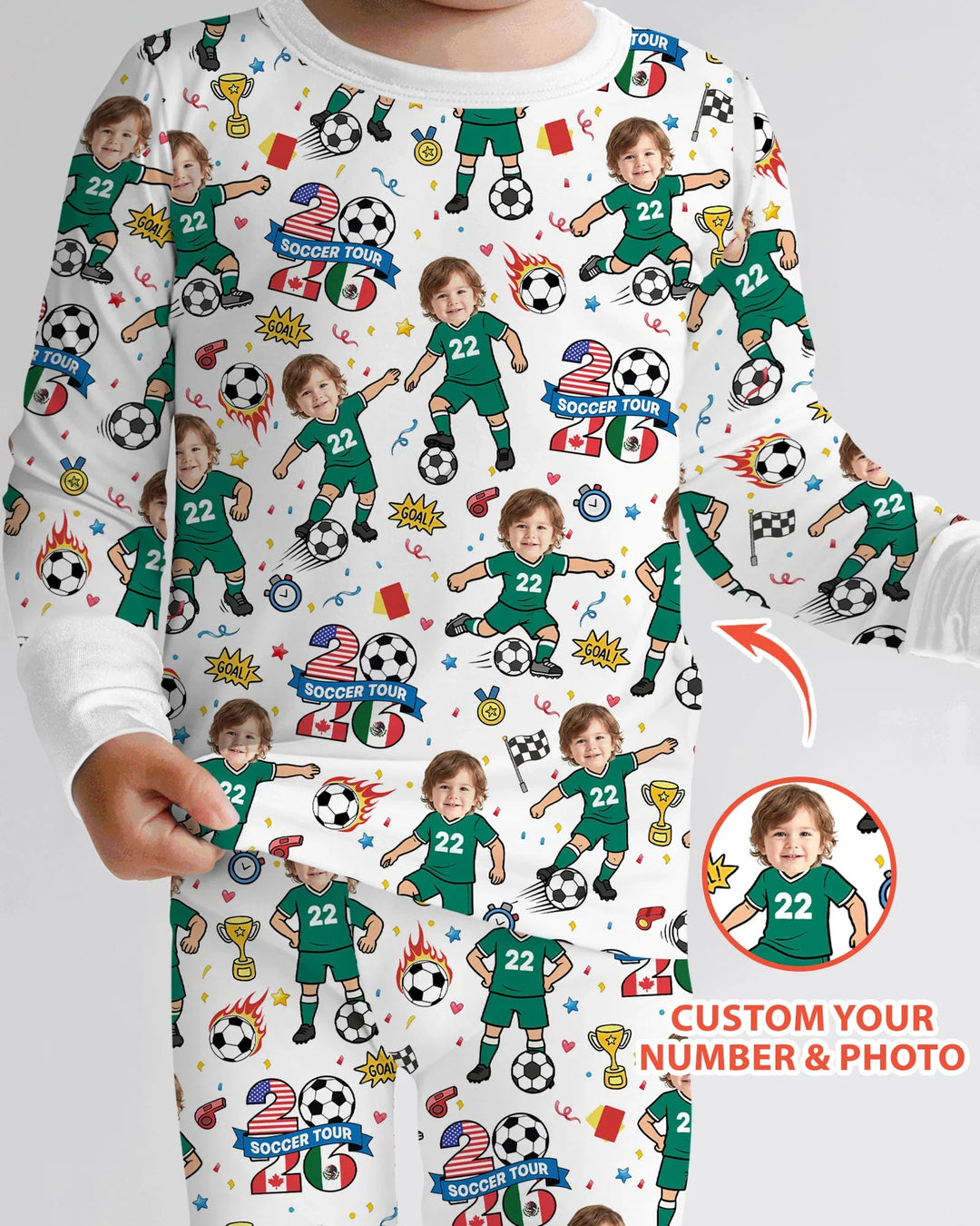 Conjunto de pijama de dos piezas de bambú con mangas largas, plantilla PERSONALIZADA