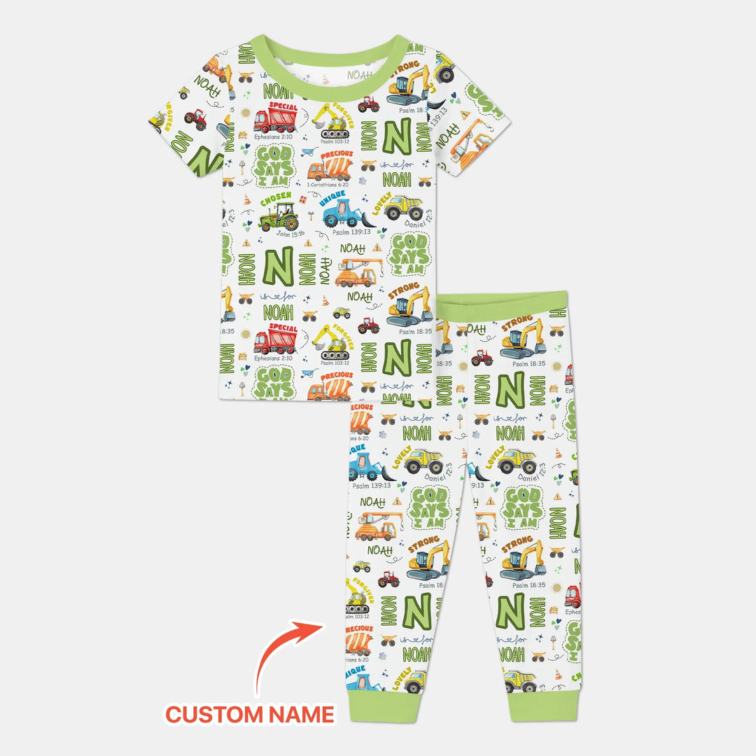 Zweiteiliges, kurzärmliges Pyjama-Set mit Marienkäfern