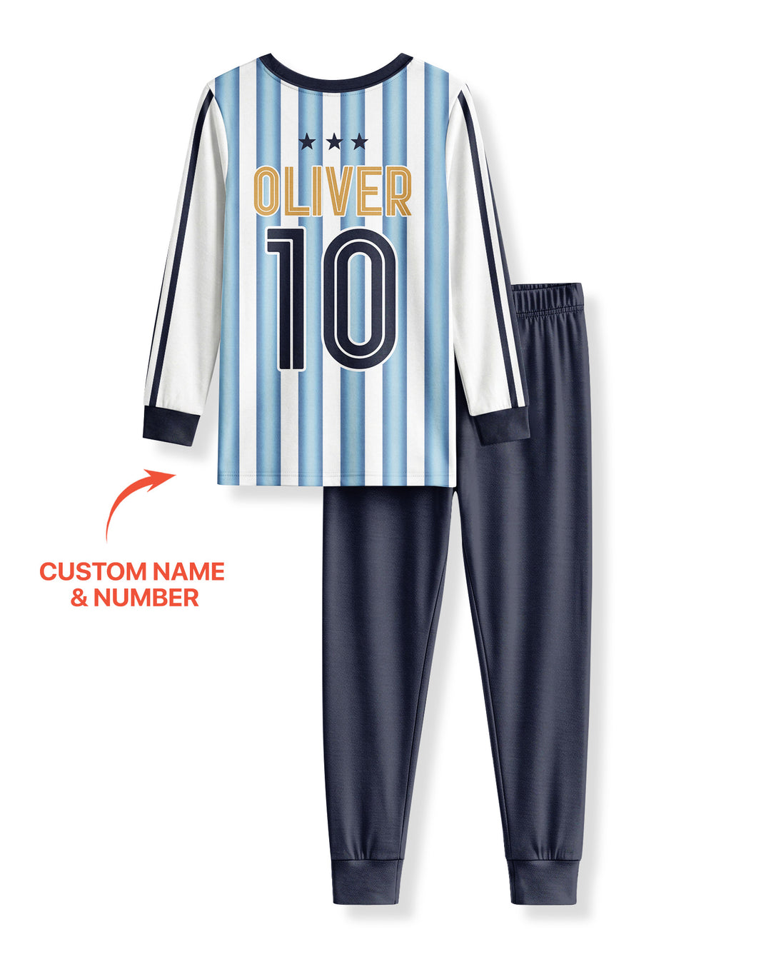 Conjunto de pijama de dos piezas de bambú con mangas largas, plantilla PERSONALIZADA
