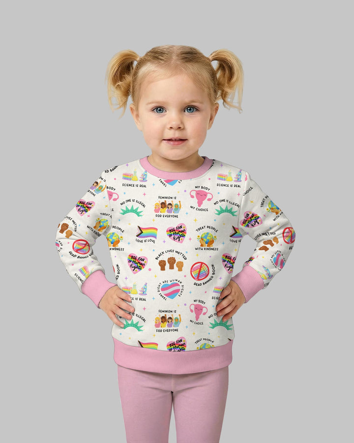 Big Fan Of Human Rights Family Matching Crewneck Sweatshirt