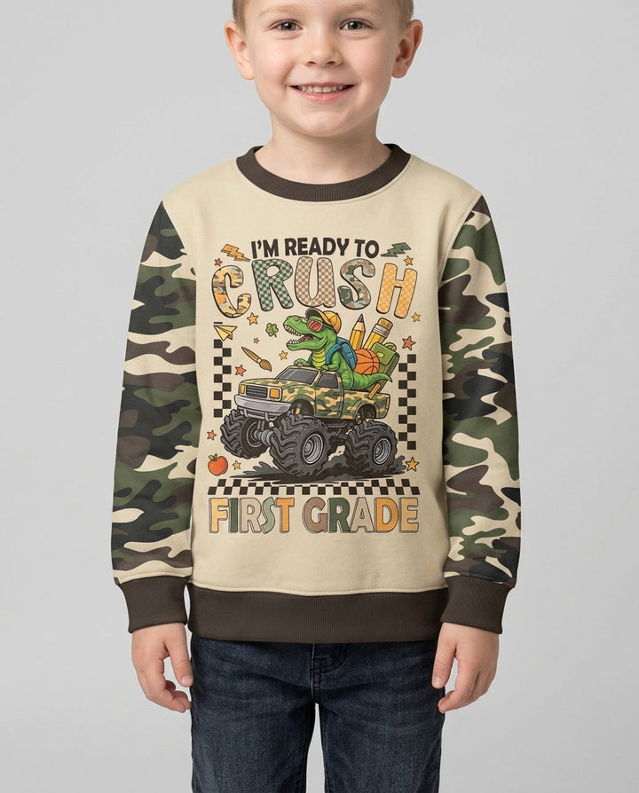 Sudadera de cuello redondo de bambú con plantilla personalizada