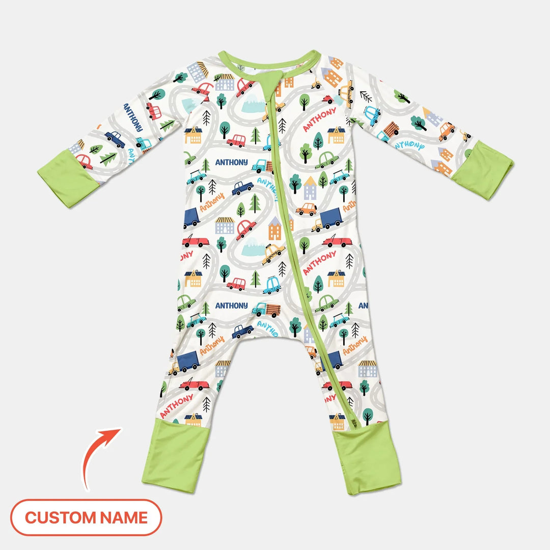 Custom Name Road Map Convertible Zippy