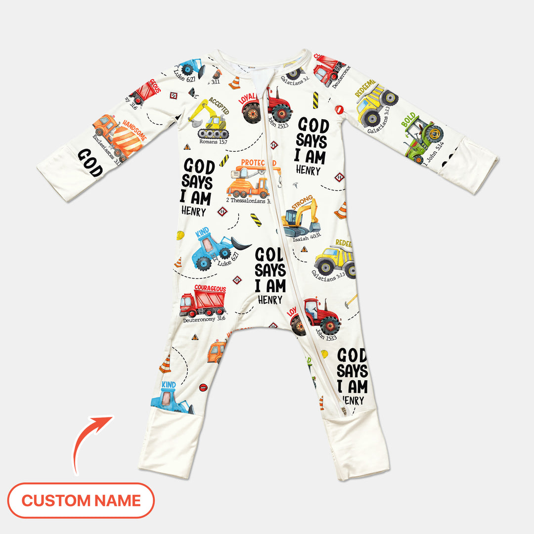Custom Name God Says I Am Boy Convertible Zippy