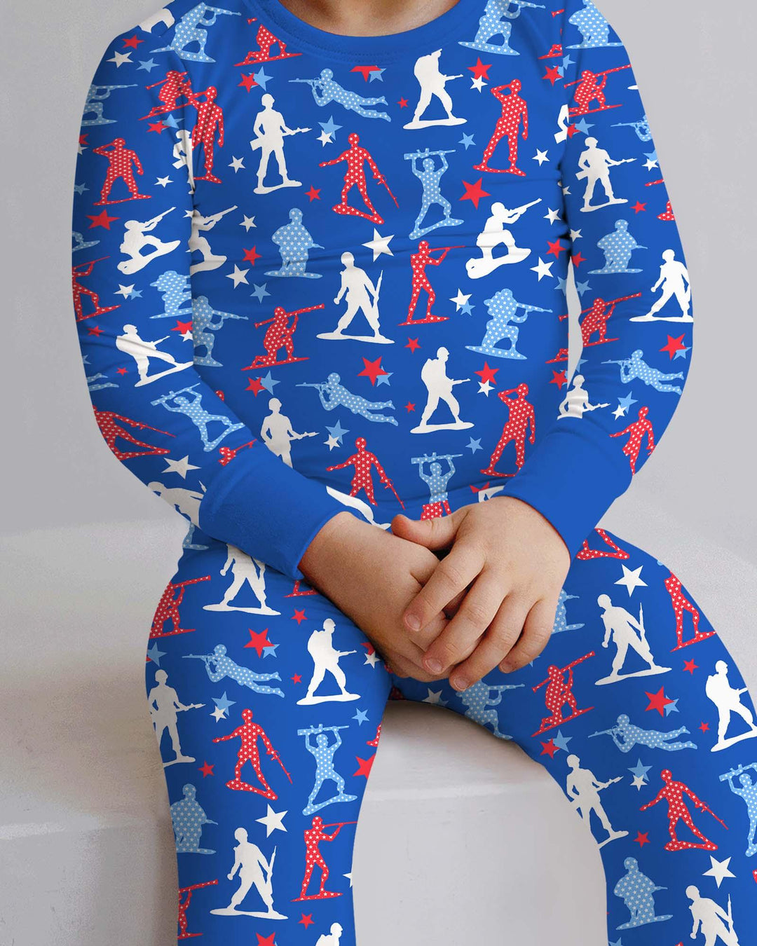 Army Toys 4th of July Bamboo Two Piece Long Sleeve Pajama Set