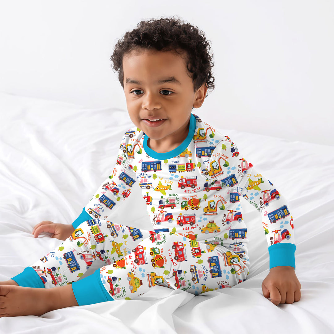 Beep Beep Adventure Two Piece Long Sleeve Pajama Set