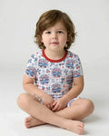 One Nation Under God Family Matching Bamboo Two Piece Short Sleeve Shorts Pajama Set