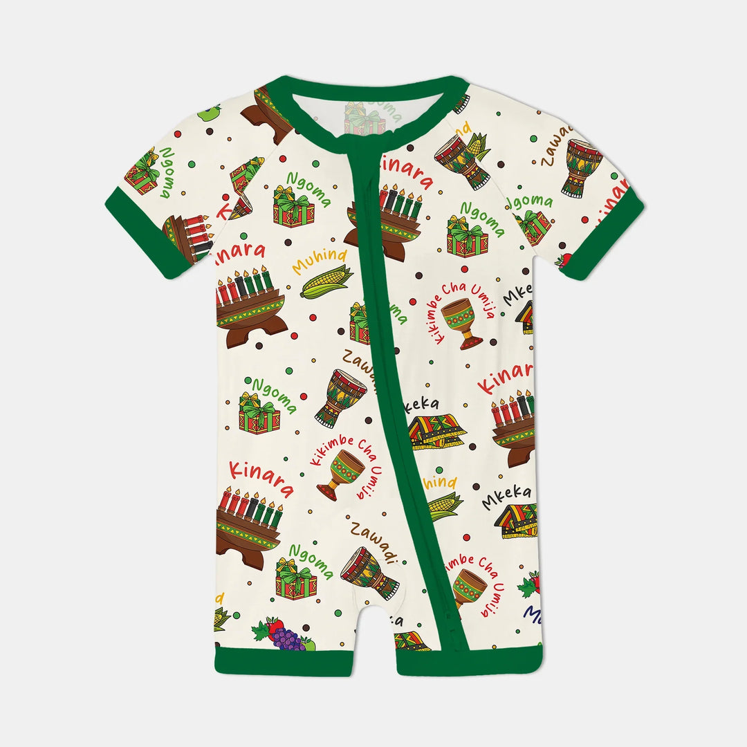 Happy Kwanzaa Family Matching Shorty Zippy