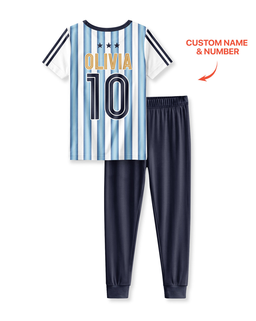 Conjunto de pijama de dos piezas de bambú de manga corta, plantilla personalizada