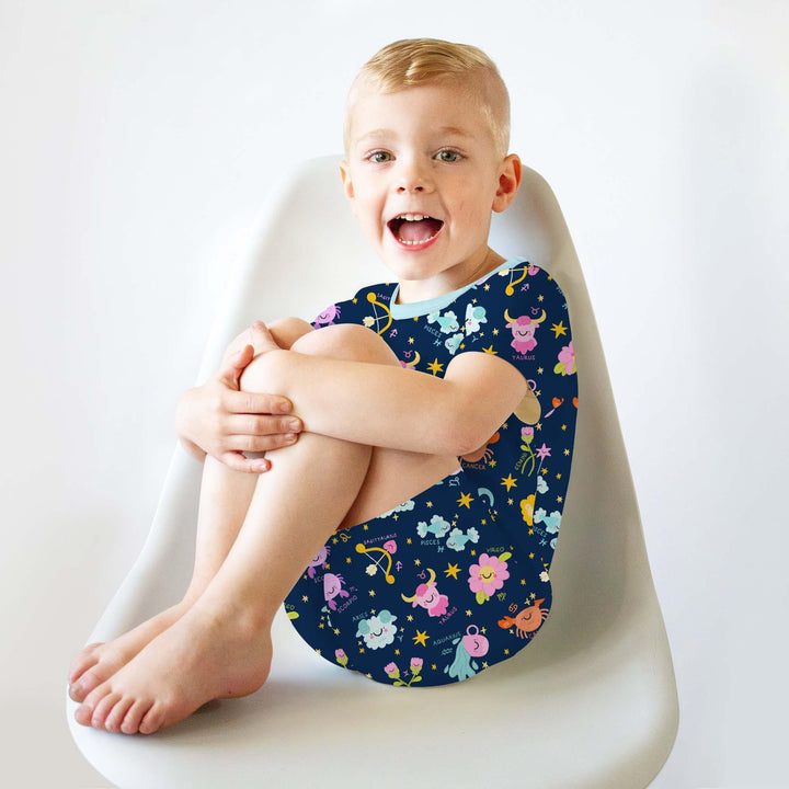 Zodiac Signs Two Piece Short Sleeve Shorts Pajama Set