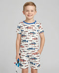 Hooked On Freedom Bamboo Two Piece Short Sleeve Shorts Pajama Set