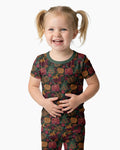 Velvet Pumpkins Bamboo Two Piece Short Sleeve Pajama Set
