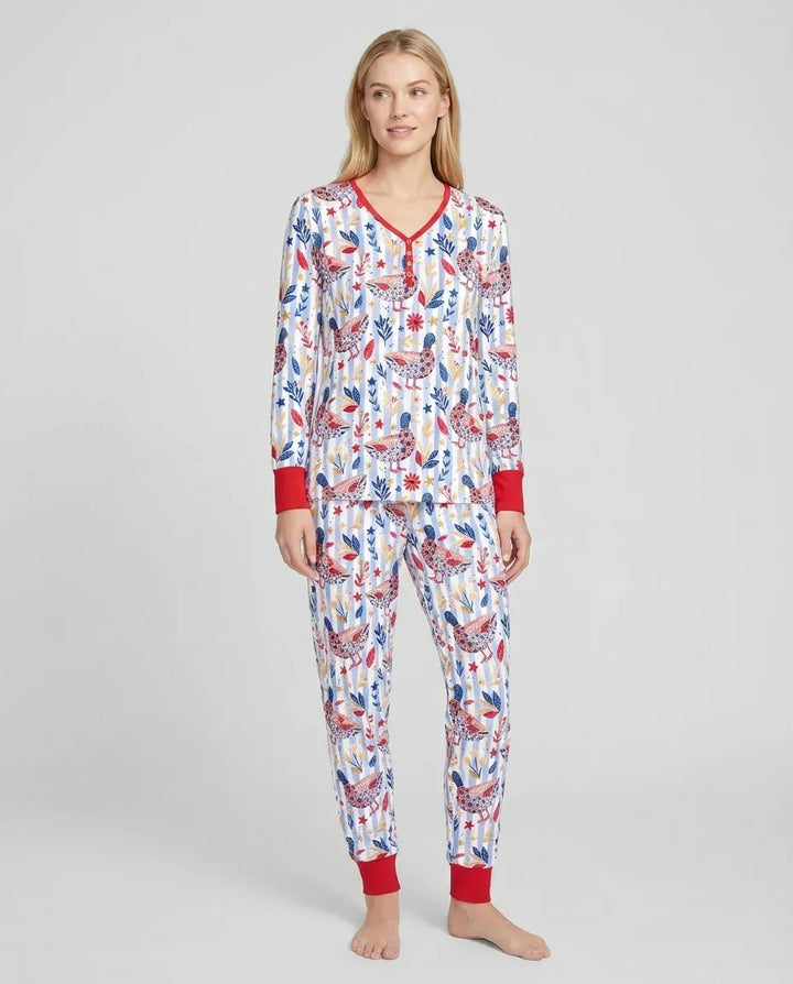 Patriotic Mallard Duck Bamboo Women Pajama Set
