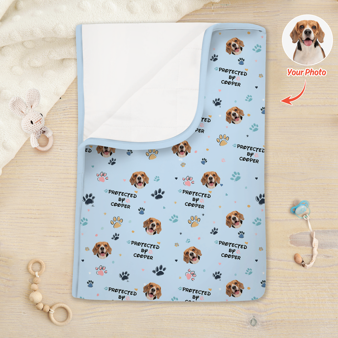 Custom Dog Pattern Toddler Blanket