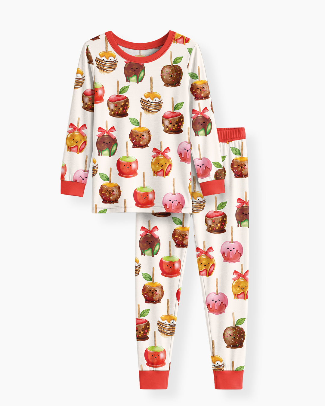 Conjunto de pijama de dos piezas de bambú con mangas largas, plantilla PERSONALIZADA