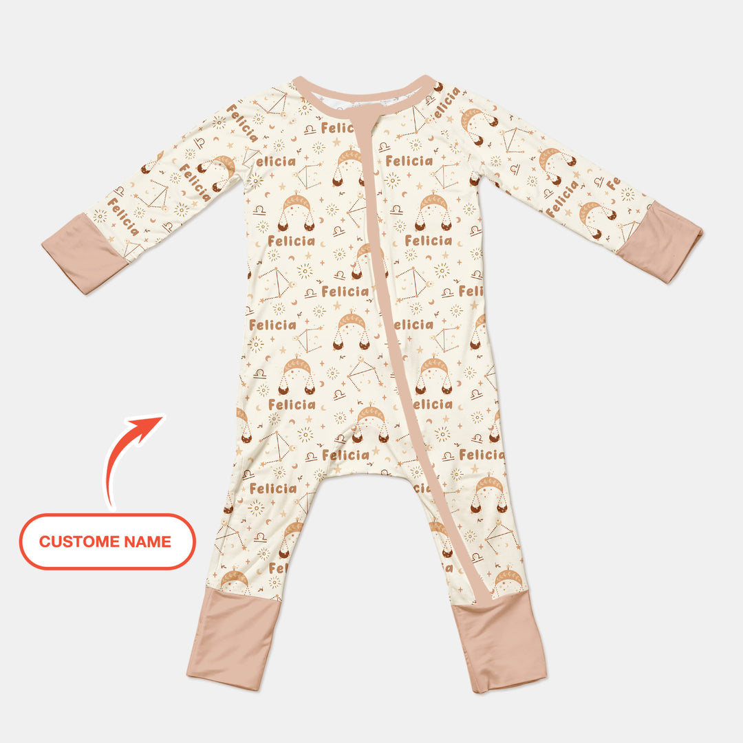 Bohemian Baby Zodiac Signs Custom Name Convertible Zippy