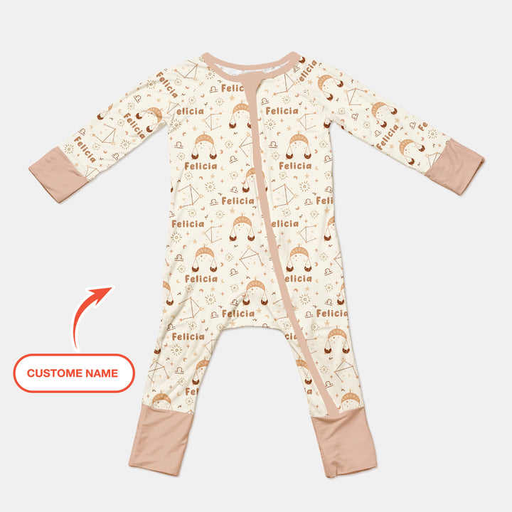 Bohemian Baby Zodiac Signs Custom Name Convertible Zippy