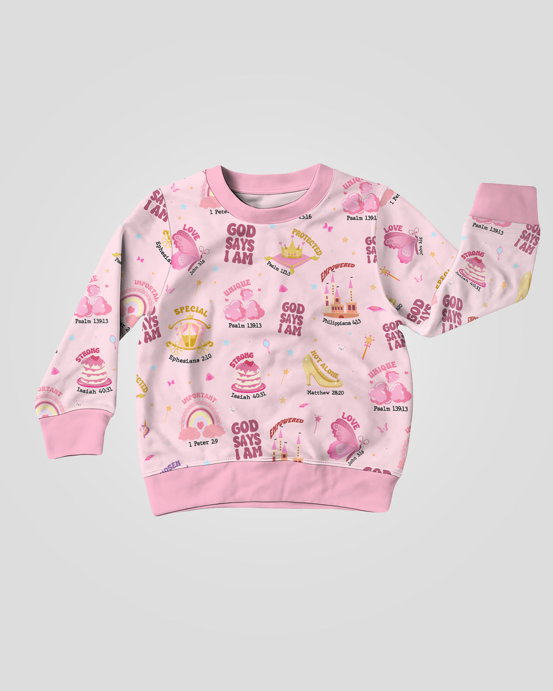 God Says I Am Girl Crewneck Sweatshirt