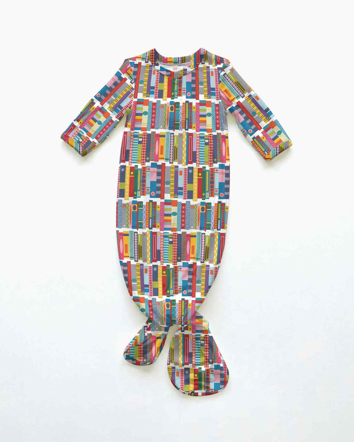 Rainbow Bookshelf Bamboo Knot Gown