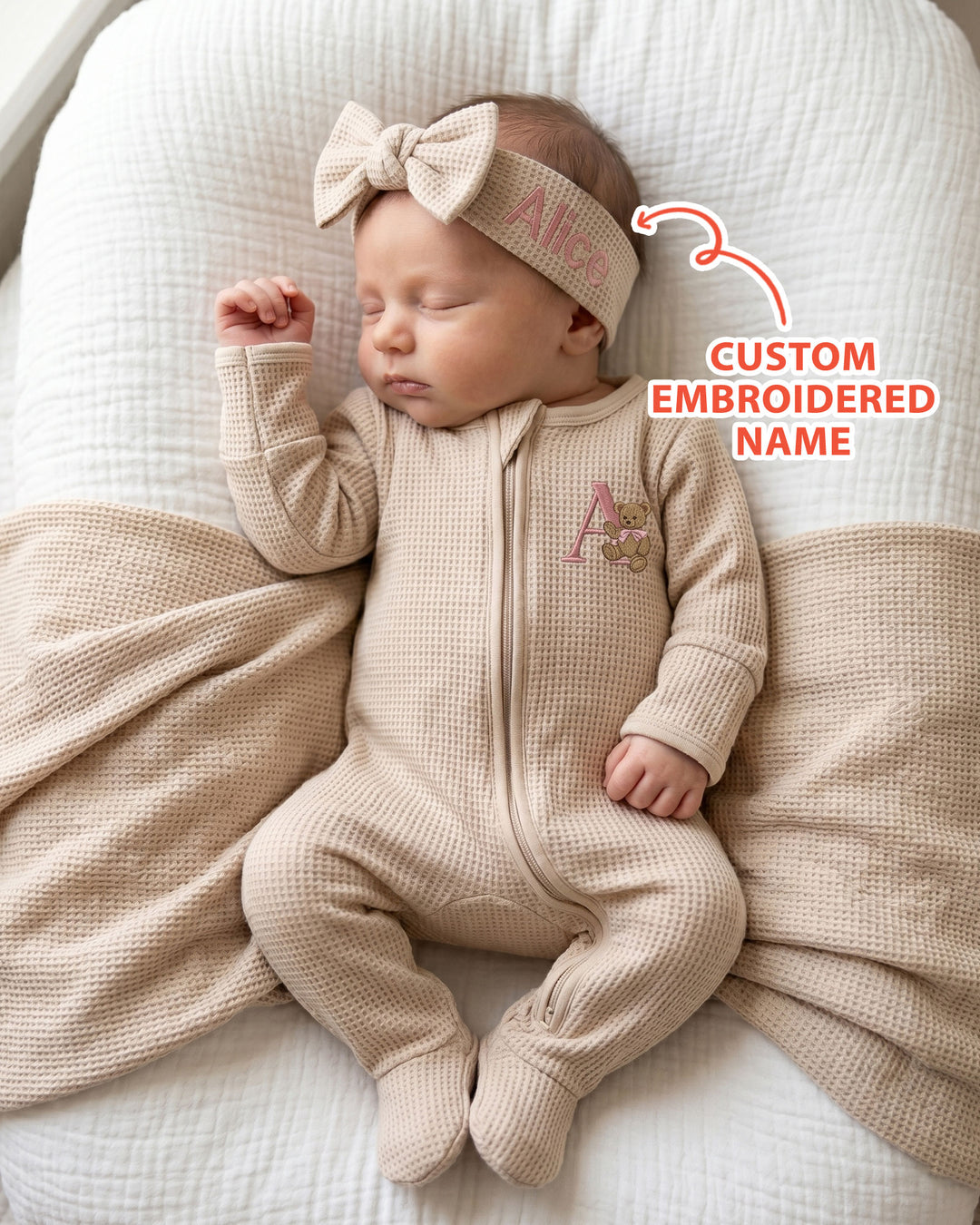 Gerippte Babykleidung mit individuellem Foto - Weich &amp; Skizzenhaft