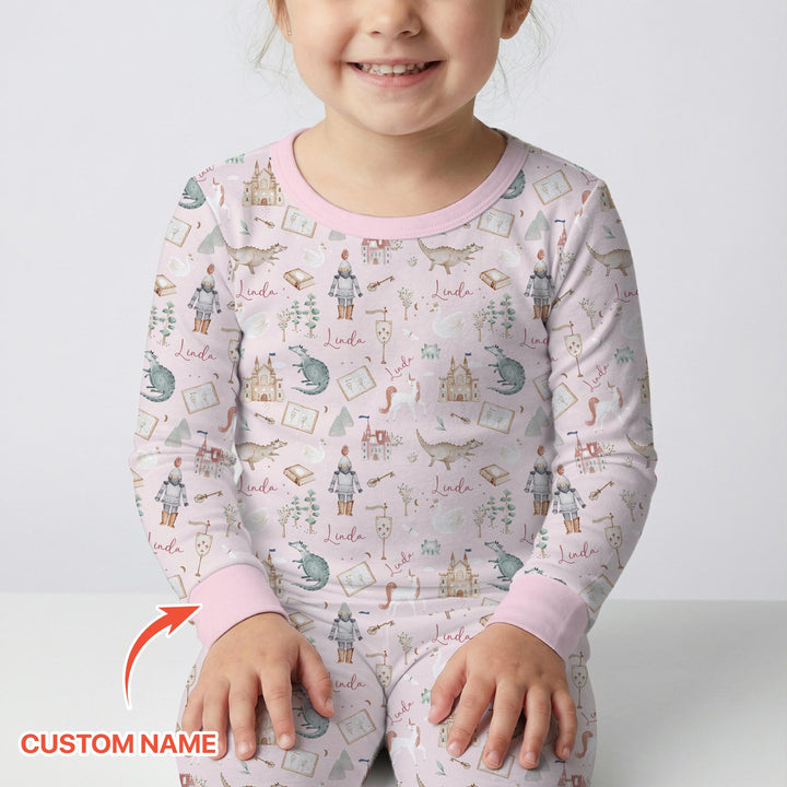 Zweiteiliges Langarm-Pyjama-Set mit Sommerfrüchten