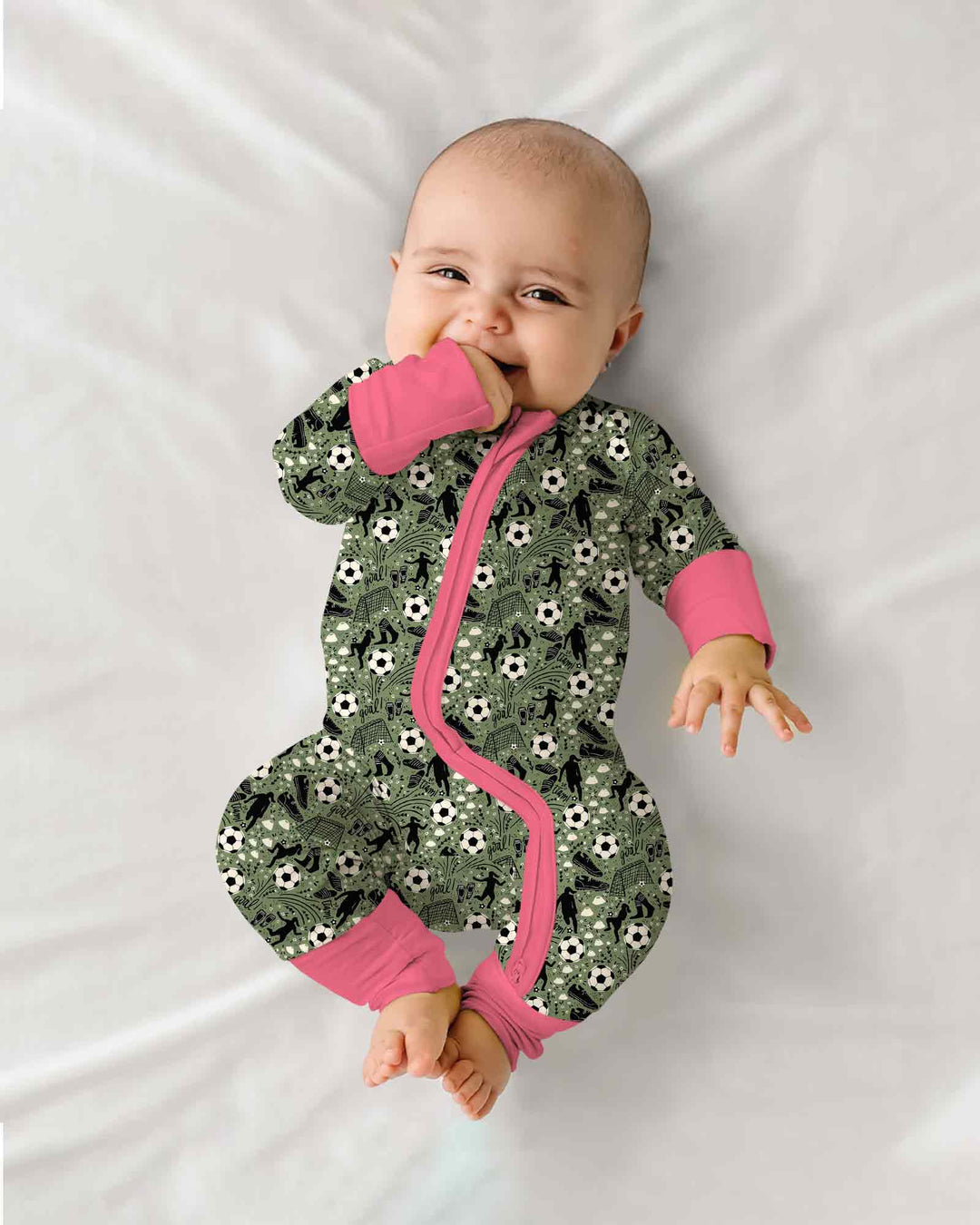 Sage Green Soccer Dreams Bamboo Convertible Zippy