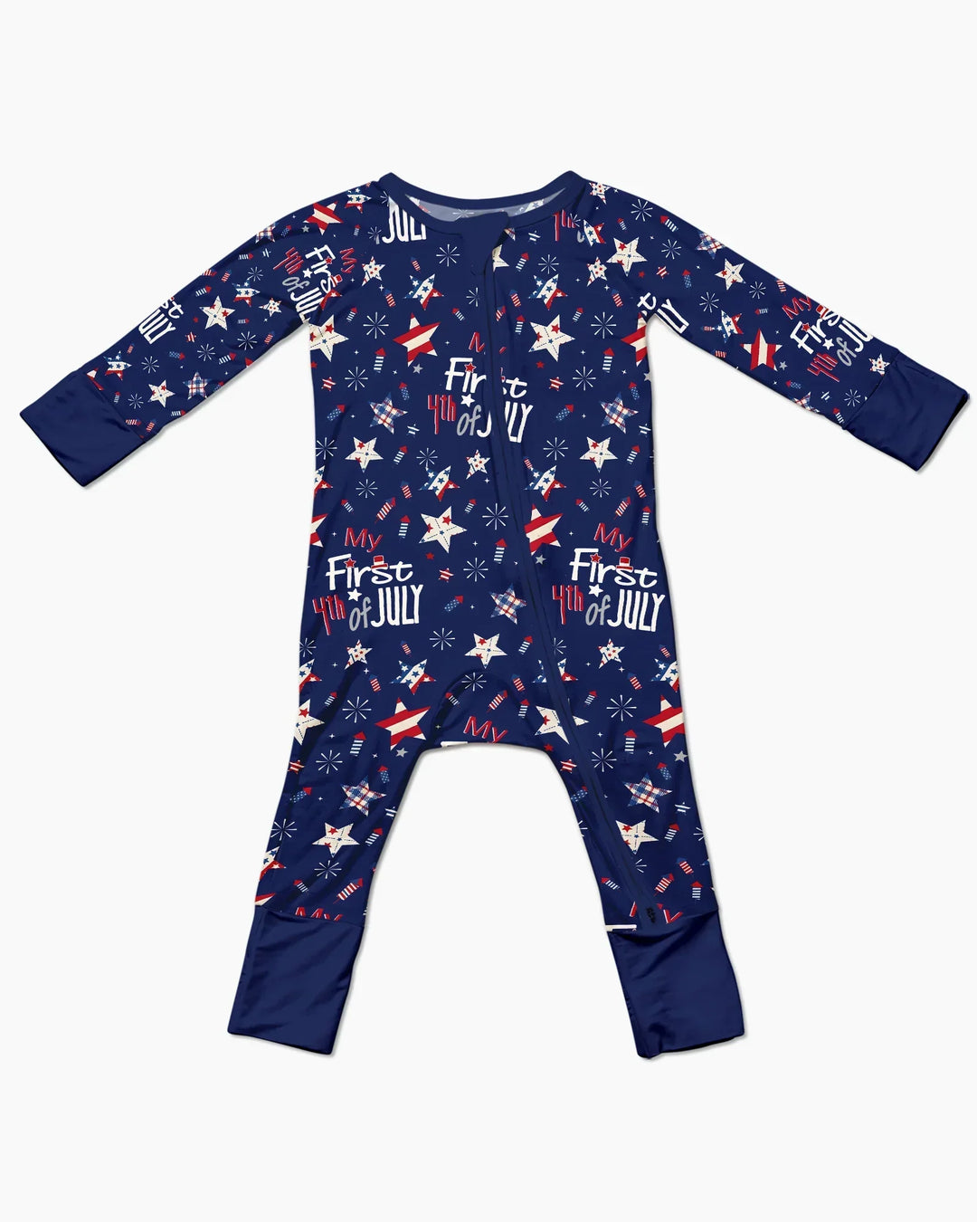 My First 4th of July Star Striped  Bamboo Convertible Zippy