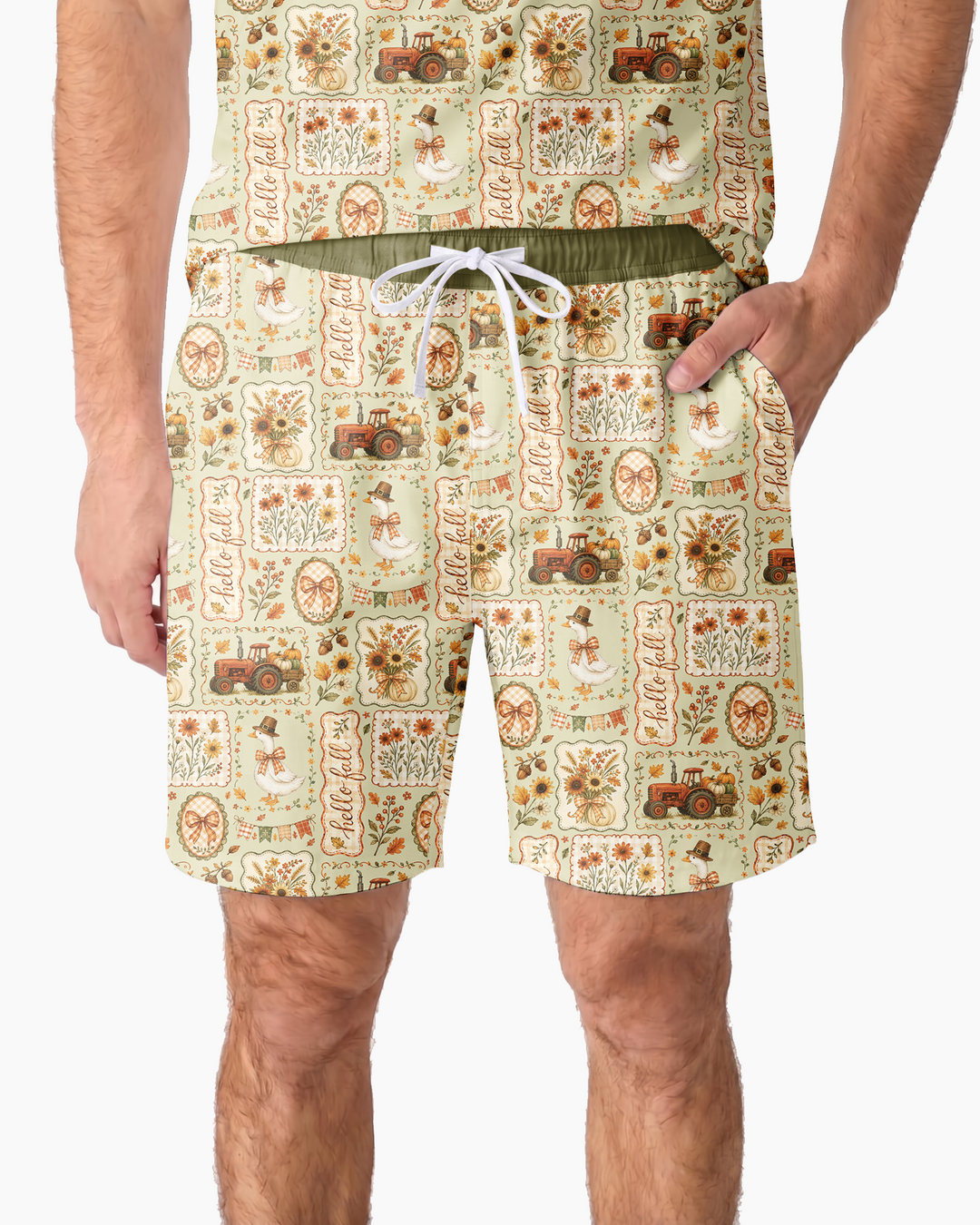 Conjunto de tractor de granja de bambú para hombres – Robusto y relajado