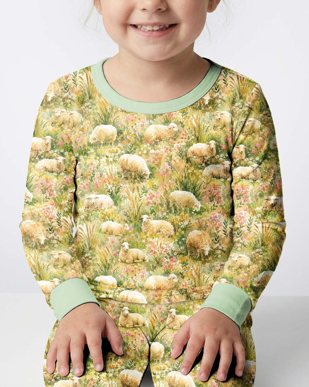 Zweiteiliges Langarm-Pyjama-Set mit Sommerfrüchten