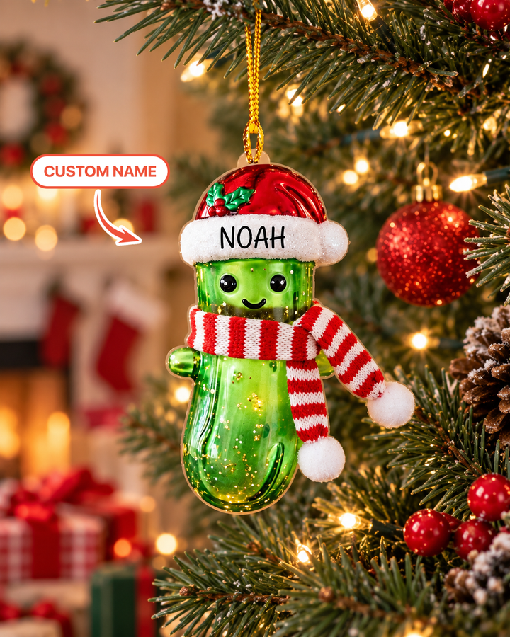 Funny Pickle Christmas Acrylic Ornament