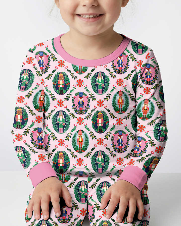 Whimsical Nutcracker Bamboo Two Piece Long Sleeve Pajama Set